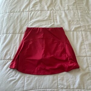 Red Tennis Skirt with Shorts